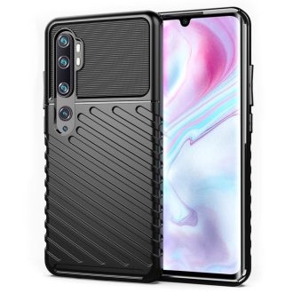   Xiaomi Mi Note 10 Note 10 Pro Thunder Ütésálló Tok Twill Series Fekete