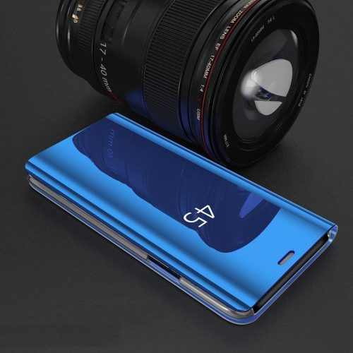 Clear View Notesz Tok Mirror Hivásmutató Funkcióval Huawei P20 Lite Kék