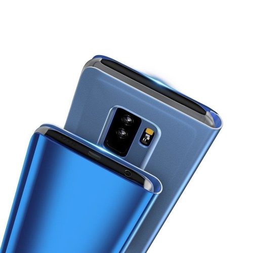 Huawei P30 Pro Notesz Tok Clear View Mirror Style Kék