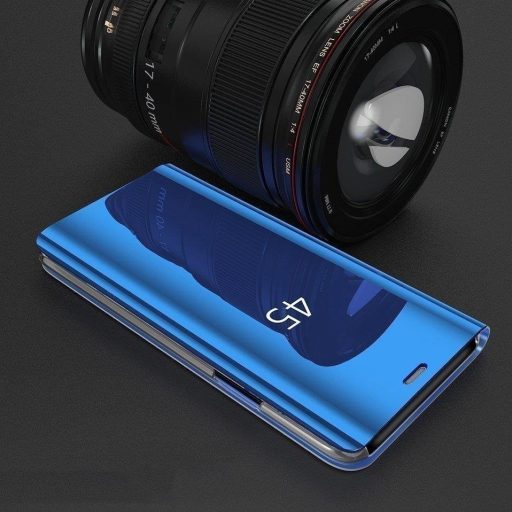 Clear View Notesz Tok Mirror Hivásmutató Funkcióval Huawei P Smart Z Fekete