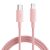 Joyroom durable USB Type C Kábel - Lightning Gyors Töltés / Adatkábel 20W 1m Rózsaszín (S-1024M13)