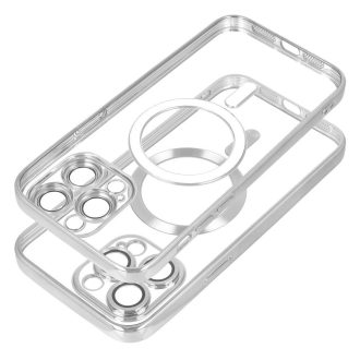   ELECTRO MAG COVER case compatible with MagSafe for IPHONE 15 silver