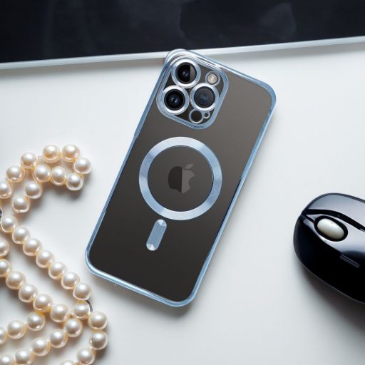 ELECTRO MAG COVER case compatible with MagSafe for IPHONE 15 blue