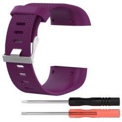   Fitbit Surge Szilikon Óraszíj - Pótszíj ( L ) 10+13 ) Méret Sötét Lila