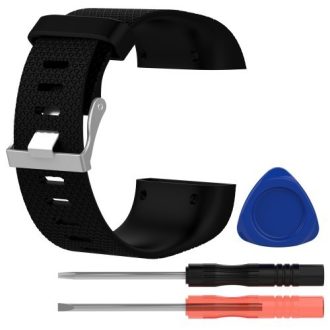   Fitbit Surge Szilikon Óraszíj - Pótszíj ( S ) 8.5-10.5 ) Méret Fekete