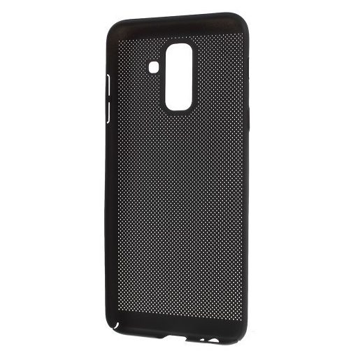 Samsung Galaxy A6+ (2018) Hollow Mesh Tok Műanyag Fekete