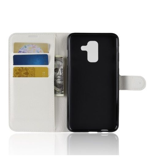 Samsung Galaxy A6+ (2018) Tok Notesz Business Bankkártyatartóval Kitámasztható Fehér