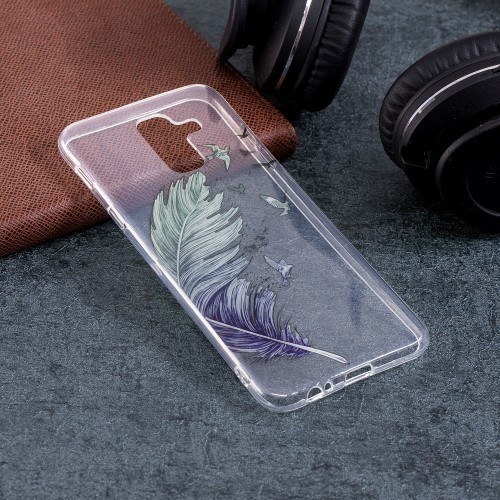 Samsung Galaxy A6+ (2018) TPU Szilikon Tok Mintás -RMPACK- Flowers Series FS07