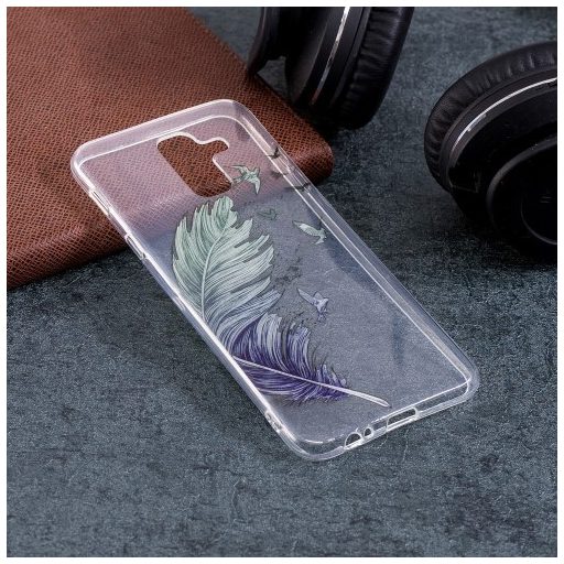 Samsung Galaxy A6+ (2018) TPU Szilikon Tok Mintás -RMPACK- Flowers Series FS07