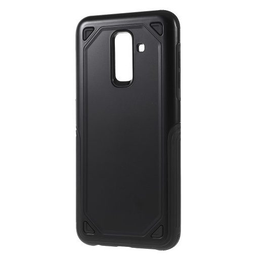 Samsung Galaxy A6+ (2018) Rugger Armor Ütésálló Tok Defender Series Csúszásgátlókivitel Fekete