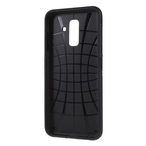 Samsung Galaxy A6+ (2018) Rugger Armor Ütésálló Tok Defender Series Csúszásgátlókivitel Fekete
