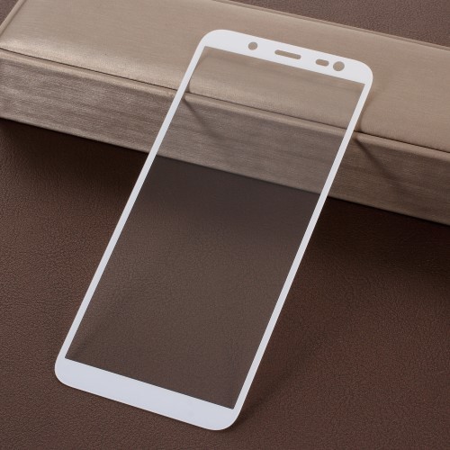 Samsung Galaxy J6 (2018) Tempered Glass Kijelzővédő Üveg Full - 5D - Fehér