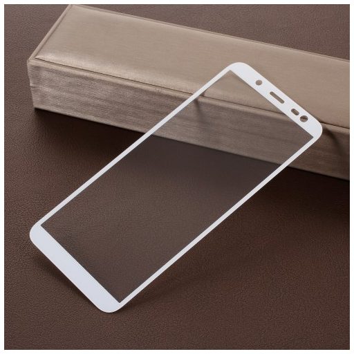 Samsung Galaxy J6 (2018) Tempered Glass Kijelzővédő Üveg Full - 5D - Fehér