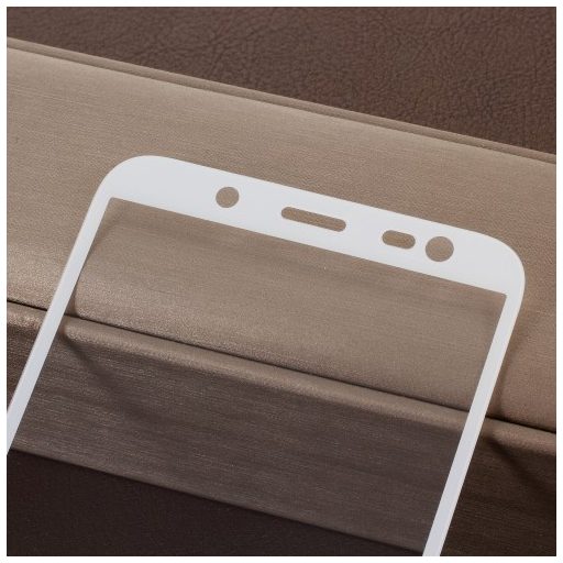 Samsung Galaxy J6 (2018) Tempered Glass Kijelzővédő Üveg Full - 5D - Fehér