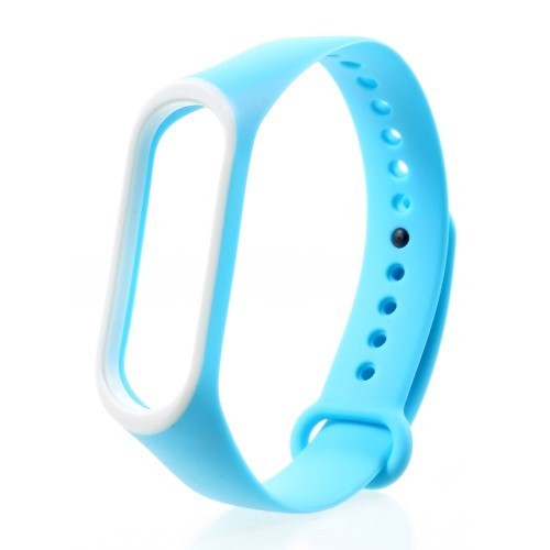 Xiaomi Mi Band 3 Pótszíj - Óraszíj BiColor Fehér/Világoskék