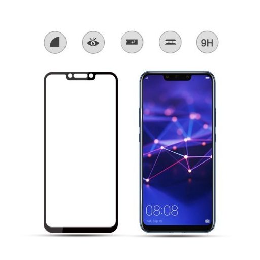 Huawei Mate 20 Lite Tempered Glass - Képernyővédő Üveg - FullSize- Mocolo Fekete