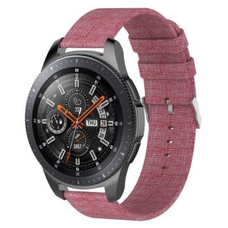   Samsung Galaxy Watch 46mm Óraszíj - Pótszíj Textil Canvas Pink
