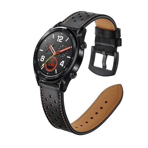 Huawei Watch GT Bőr Pótszíj - Óraszíj Fekete