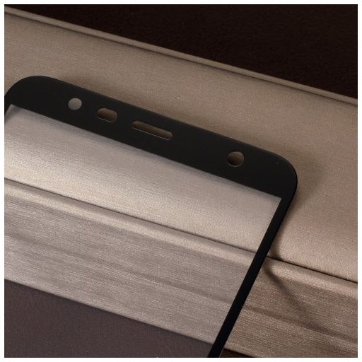 Samsung Galaxy J4+ / J4 Plus Tempered Glass Kijelzővédő Üveg - Silk 3D Fekete