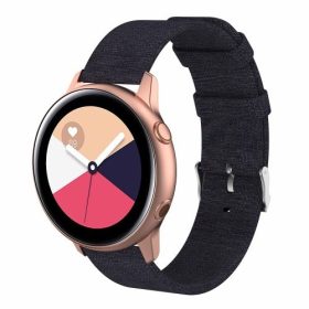   Samsung Galaxy Watch Active Óraszíj - Pótszíj Textil Canvas Fekete