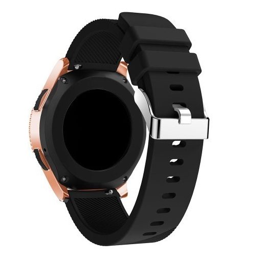 Samsung Galaxy Watch 42mm Szíj Sport Style Series Szilikon Pótszíj Fekete