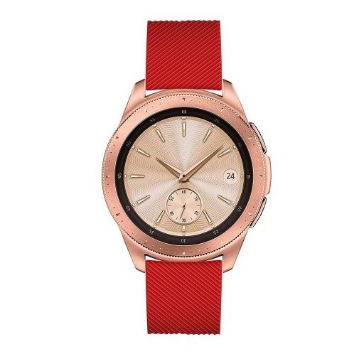 Samsung Galaxy Watch 42mm Szíj Sport Style Series Szilikon Pótszíj Piros