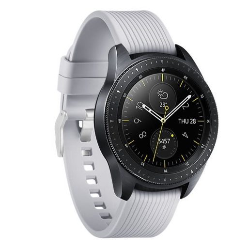 Samsung Galaxy Watch 42mm Óraszíj - Pótszíj Szilikon Stripe Texture Style RMPACK Szürke