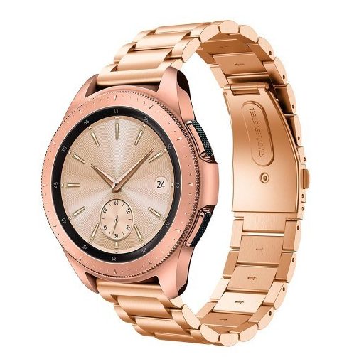 Samsung Galaxy Watch 42mm Pótszíj Fémszíj Óraszíj - Rózsaarany