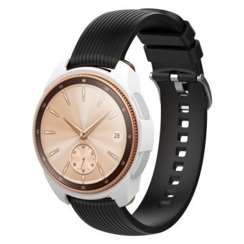   Samsung Galaxy Watch 42mm Szilikon Tok - Keretvédelemmel Fehér