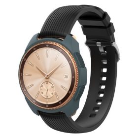   Samsung Galaxy Watch 42mm Szilikon Tok - Keretvédelemmel Sötétkék