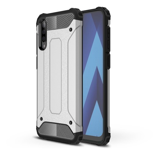 Samsung Galaxy A70 Ütésálló Armor Tok Guard Series 2in1 Ezüst