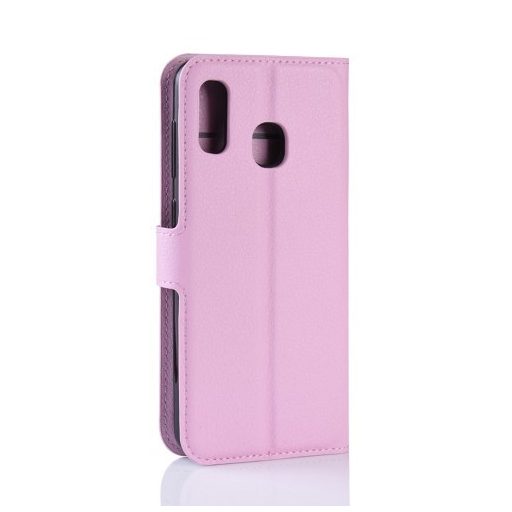 Samsung Galaxy A20e Notesz Tok Business Series Kitámasztható Bankkártyatartóval Rózsaszín