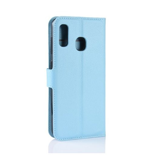 Samsung Galaxy A20e Notesz Tok Business Series Kitámasztható Bankkártyatartóval Világoskék