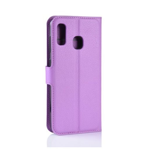 Samsung Galaxy A20e Notesz Tok Business Series Kitámasztható Bankkártyatartóval Lila
