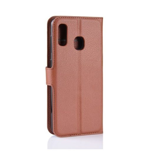 Samsung Galaxy A20e Notesz Tok Business Series Kitámasztható Bankkártyatartóval Barna