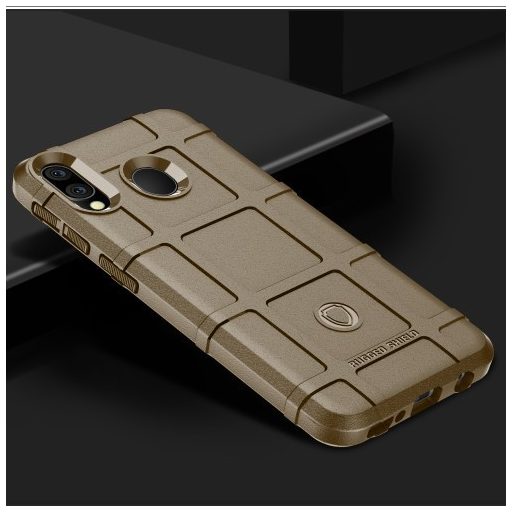Samsung Galaxy A10 Ütésálló Tok Anti-Shock Series Rugged Shield -RMPACK- Barna