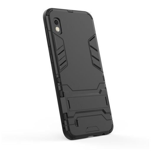 Samsung Galaxy A10 2in1 Tok Ütésálló - Kitámasztható TPU Hybrid Fekete