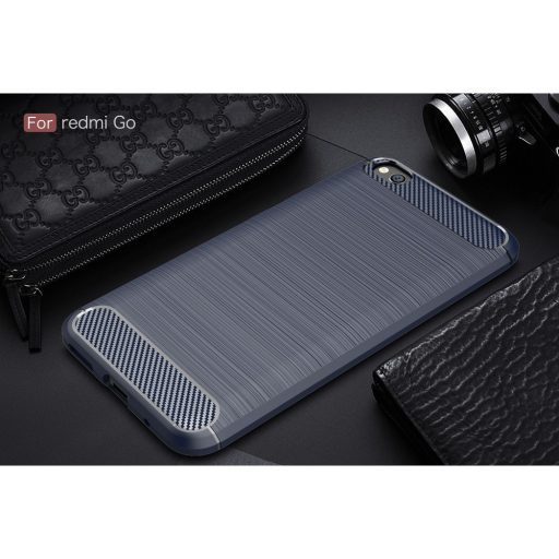 Xiaomi Redmi GO Ütésállókivitel Karbon Mintázattal Sötétkék