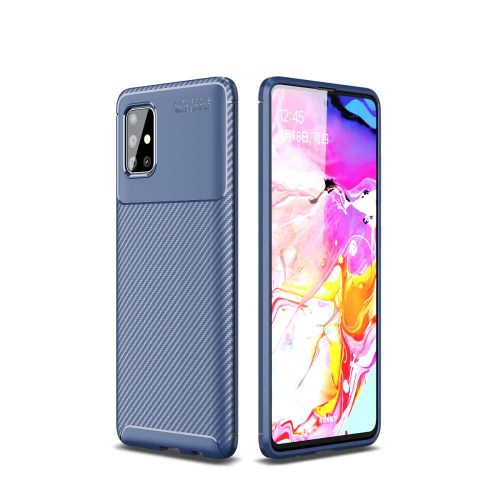 RMPACK Samsung Galaxy A51 Tok Szilikon TPU Ütésálló New Carbon Kék