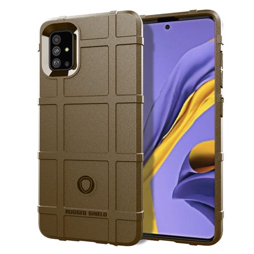 RMPACK Samsung Galaxy A51 Ütésálló Tok Anti-Shock Series Rugged Shield -RMPACK- Barna