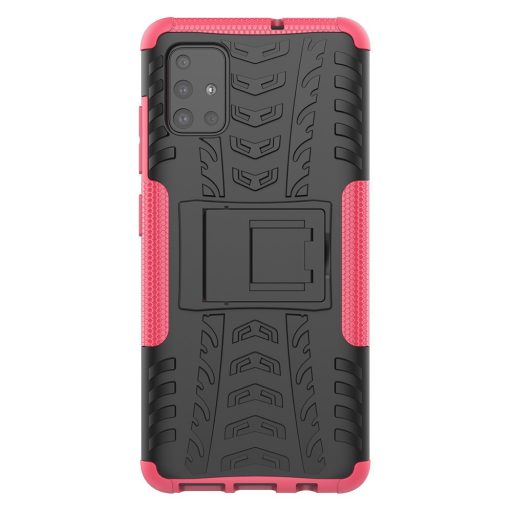 RMPACK Samsung Galaxy A51 Ütésálló Tok Kitámasztható 2in1 Hybrid Pink