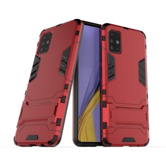   RMPACK Samsung Galaxy A51 2in1 Tok Ütésálló - Kitámasztható TPU Hybrid Piros