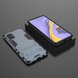   RMPACK Samsung Galaxy A51 2in1 Tok Ütésálló - Kitámasztható TPU Hybrid Sötétkék