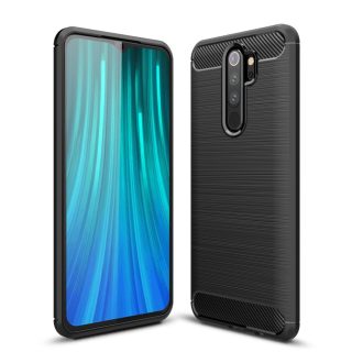   RMPACK Xiaomi Redmi Note 8 Pro Szilikon Tok Ütésállókivitel Karbon Mintázattal Fekete
