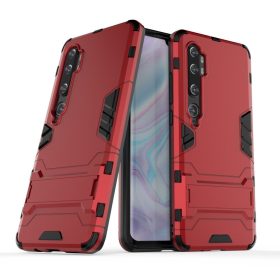   RMPACK Xiaomi Mi Note 10 / Mi Note 10 Pro 2in1 Tok Ütésálló - Kitámasztható TPU Hybrid Piros