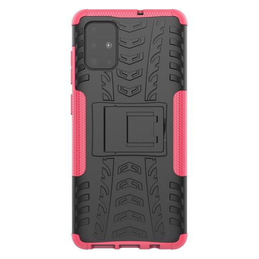 RMPACK Samsung Galaxy A71 Ütésálló Tok Kitámasztható 2in1 Hybrid Pink