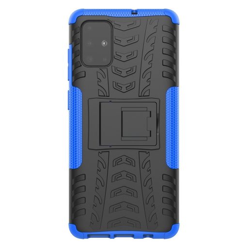 RMPACK Samsung Galaxy A71 Ütésálló Tok Kitámasztható 2in1 Hybrid Kék