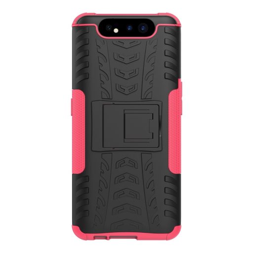 RMPACK Samsung Galaxy A80 Ütésálló Tok Kitámasztható 2in1 Hybrid Pink