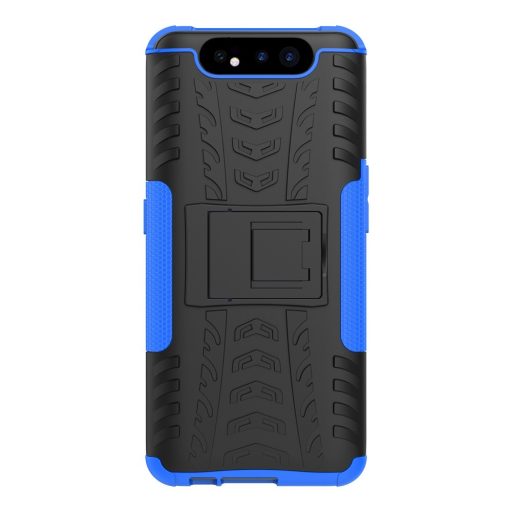 RMPACK Samsung Galaxy A80 Ütésálló Tok Kitámasztható 2in1 Hybrid Kék
