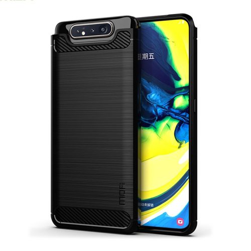 RMPACK Samsung Galaxy A80 Ütésálló Tok Kitámasztható 2in1 Hybrid Fekete